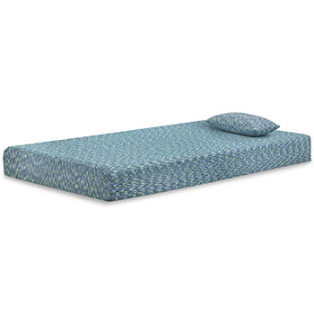 iKidz Blue Twin Mattress and Pillow